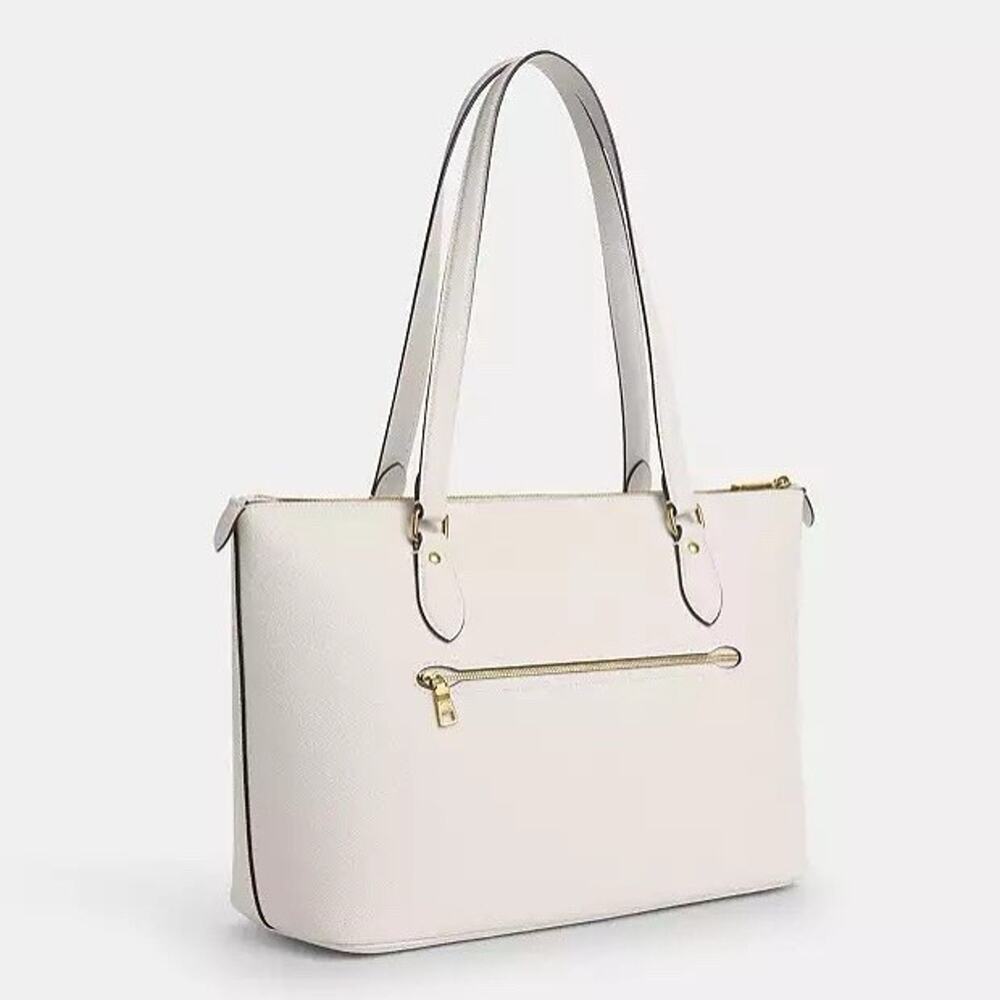 NWT Coach Gallery Tote Bag In Signature Canvas CV402 Gold/Chalk - Picture 7 of 8